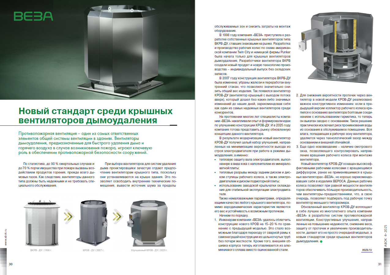 Новый стандарт среди крышных вентиляторов дымоудаления
